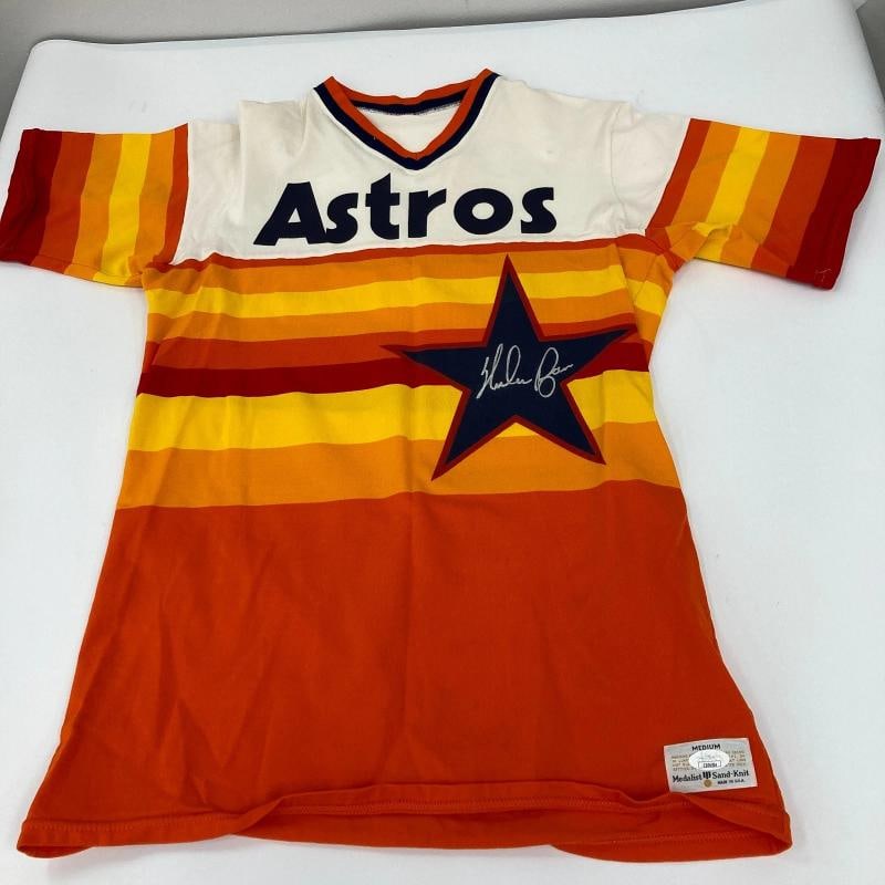 Nolan Ryan Signed 1970's Sand-Knit Houston Astros Vintage Jersey JSA COA - 3