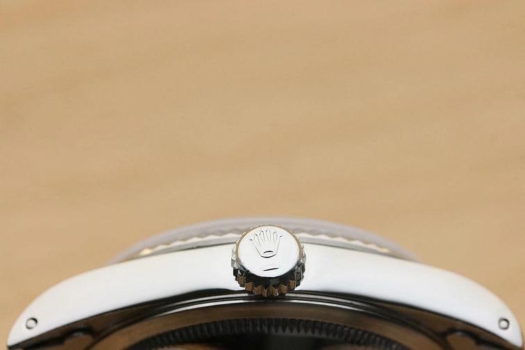 ROLEX MENS DATEJUST 16234 BLACK DIAL 18K WHITE GOLD STAINLESS STEEL WATCH - 8