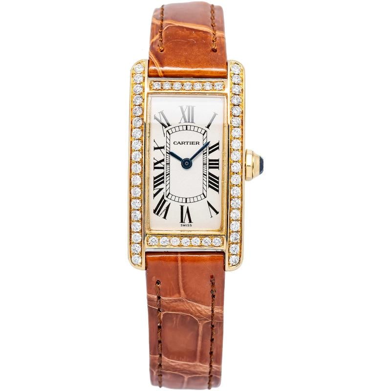 Cartier Tank Americaine W2601556 2016 Papers Strap YG Off-White Roman 19mm (1 of 6)