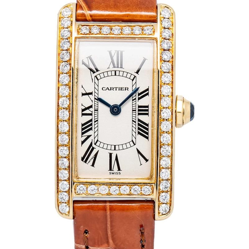 Cartier Tank Americaine W2601556 2016 Papers Strap YG Off-White Roman 19mm - 2