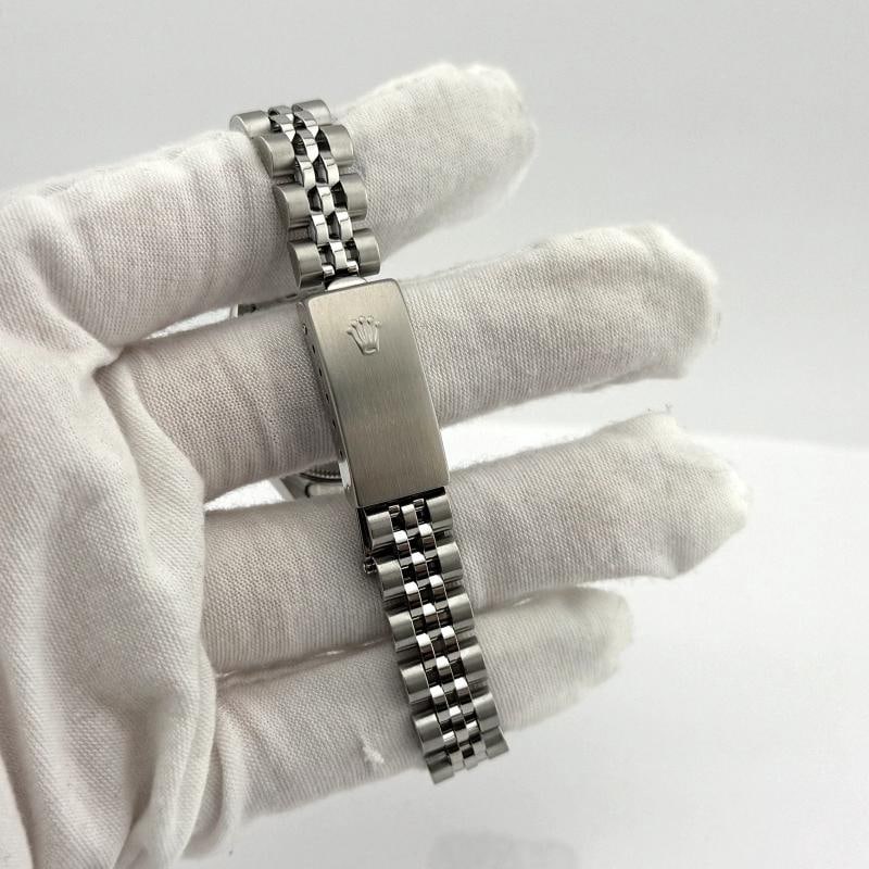 Rolex Ladies Datejust 69174 26mm Silver Dial Steel 18K White Gold Box Papers - 11
