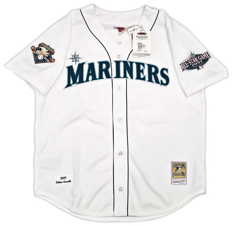 Seattle Mariners Ichiro Suzuki White Signed Auth Jersey Patch Beckett BAS - 6