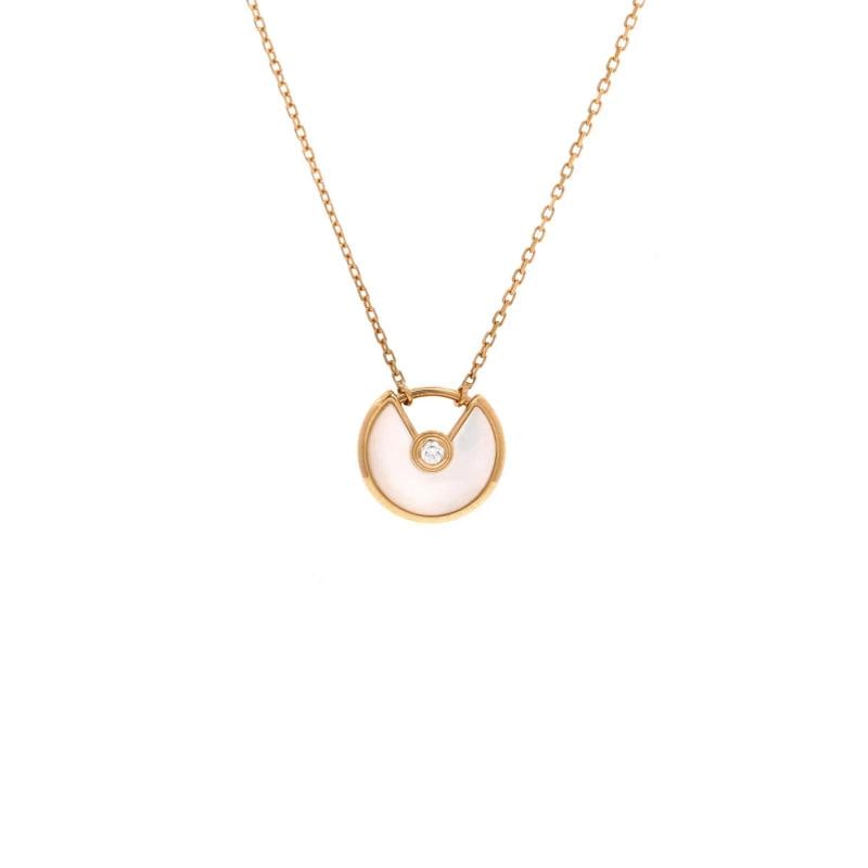 Cartier Amulette de Cartier Pendant Necklace 18K Yellow Gold with Mother of: Condition: Pre-owned - Good,Brand: Cartier,Main Stone: Mother Of Pearl,Metal: 18K Yellow Gold,Metal Purity: 18K,Style: Pendant,Type: Necklace,Color: Yellow Gold,Material: 18K Yellow Gold, Diamond, Mot