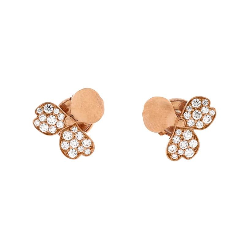 Tiffany & Co. Paper Flowers Stud Earrings 18K Rose Gold and Diamonds: Condition: Pre-owned - Good,Brand: Tiffany & Co.,Main Stone: Diamond,Metal: 18K Rose Gold,Metal Purity: 18K,Style: Stud,Type: Earrings,Color: Rose Gold,Material: 18K Rose Gold, Diamond