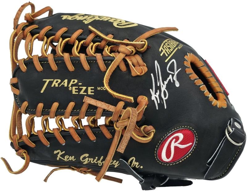 Ken Griffey Jr. Black Rawlings Heart of the Hide Signed Glove Beckett BAS (1 of 6)