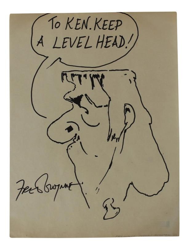 Fred Gwynne Authentic Signed 8.25x11 Herman Munster Sketch BAS #C54783: Industry: Movies,Original/Reproduction: Original,Autograph Authentication: BAS,PRODUCT_COA: BAS,PRODUCT_SIGNED_BY_NAME: Fred Gwynne,Country of Origin: United States