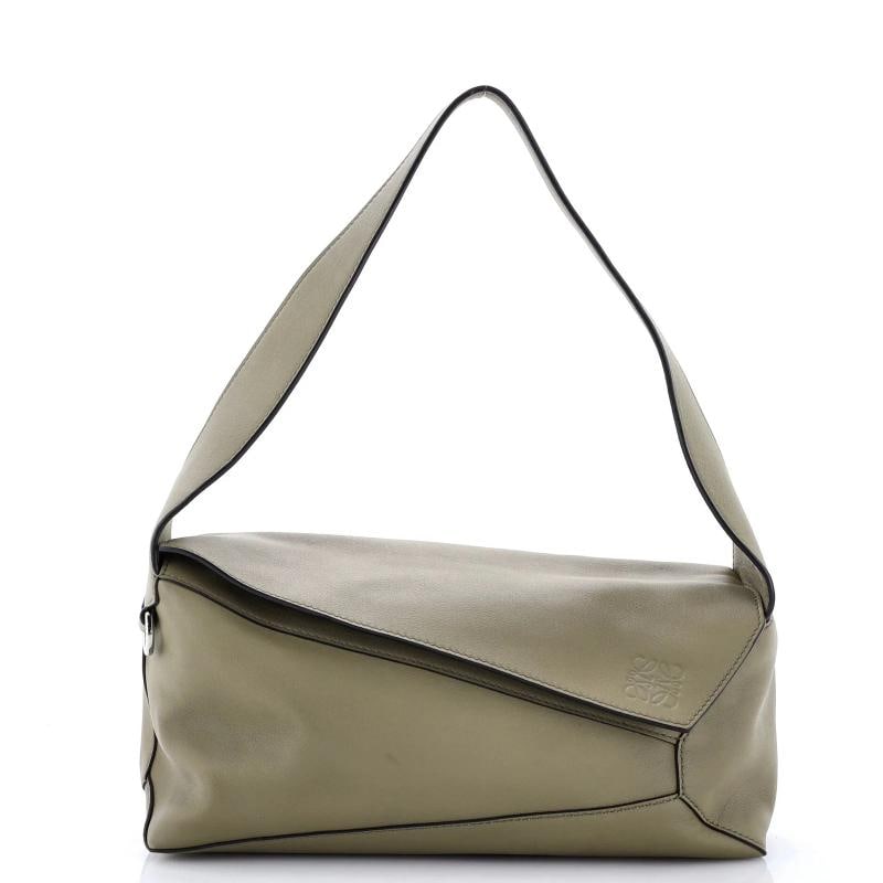 Loewe Puzzle Hobo Leather: Condition: Pre-owned - Excellent,Brand: Loewe,Exterior Material: Leather,Style: Hobos,Exterior Color: Green,Department: Women,Size: Unknown