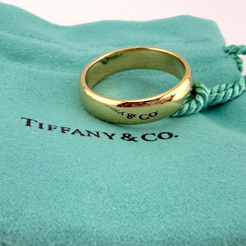 Tiffany & Co 18k Yellow Gold Forever 6mm Band Ring - 5