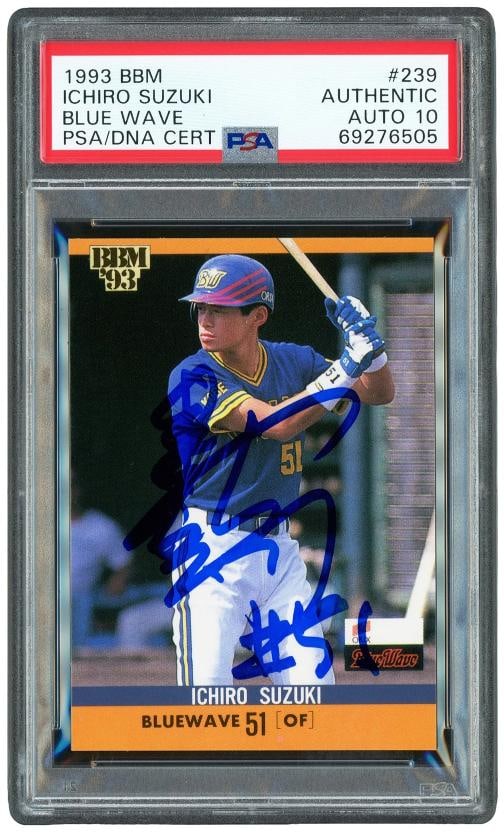 Ichiro Suzuki 1993 BBM RC #239 Orix Blue Wave Auto Signed Trading Card PSA/DNA: Condition: Graded - PSA Authentic: Professionally graded,Sport: Baseball,Product: Card,Object Type: Trading Card,Player: Ichiro Suzuki,Player/Athlete: Ichiro Suzuki,Team: Orix Blue Wave,Signed By: