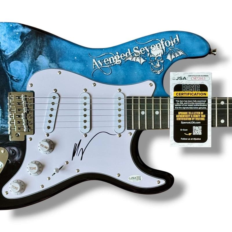 M Shadows Signed Guitar Custom Graphics JSA COA Avenged Sevenfold Nightmare - 2