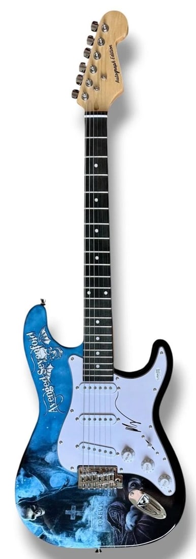 M Shadows Signed Guitar Custom Graphics JSA COA Avenged Sevenfold Nightmare - 3