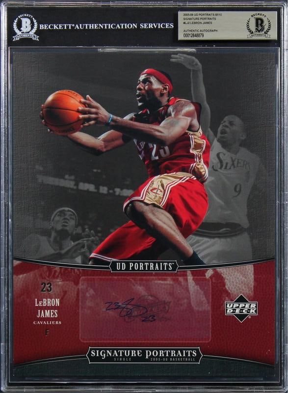 LeBron James Signed 2005 UD 8x10 Signature Portraits #LJ2 Card Auto 10! BAS Slab (1 of 3)