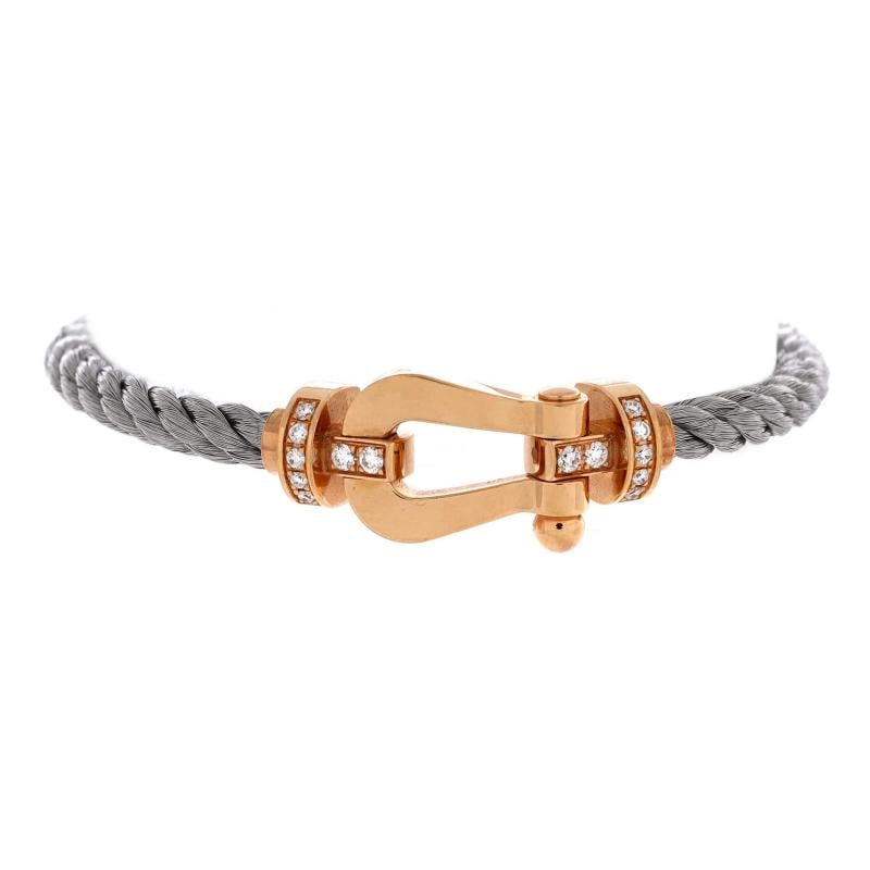 Fred Paris Force 10 Interchangeable Bracelet Woven Cord and 18K Rose Gold: Condition: Pre-owned - Good,Brand: Fred Paris,Main Stone: Diamond,Metal: 18K Rose Gold,Metal Purity: 18K,Style: Bracelet,Type: Bracelet,Color: Rose Gold,Material: 18K Rose Gold, Diamond, Metal