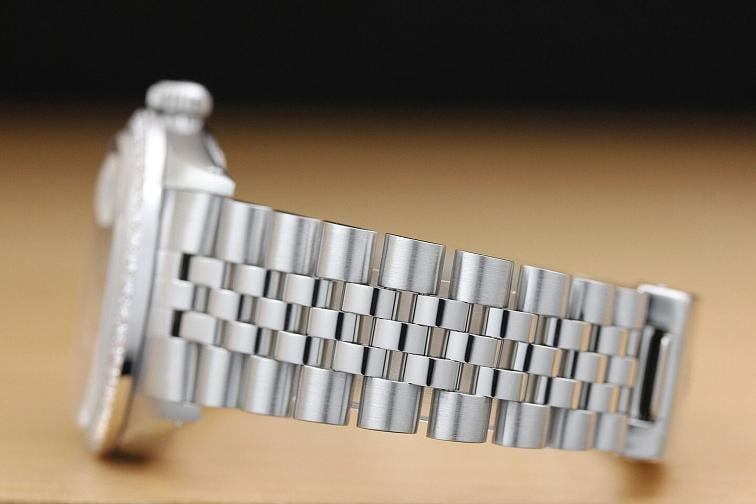 MENS ROLEX DATEJUST SILVER DIAMOND 18K WHITE GOLD & STAINLESS STEEL WATCH - 5