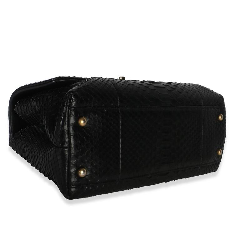Chanel Black Python Medium Coco Top Handle Bag - 8