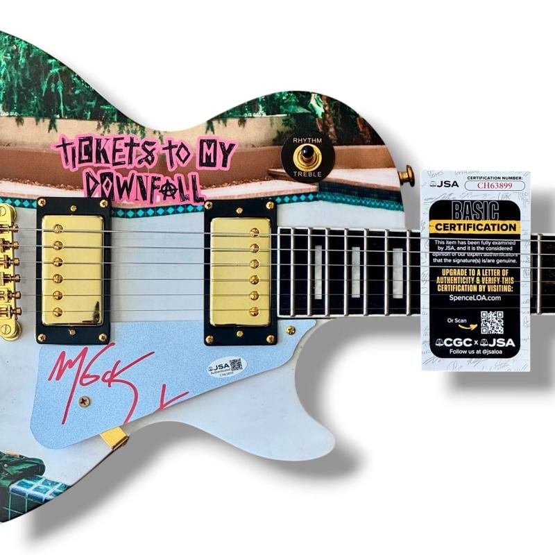 Machine Gun Kelly Signed Guitar Custom Graphics JSA COA Tickets To My Downfall - 2
