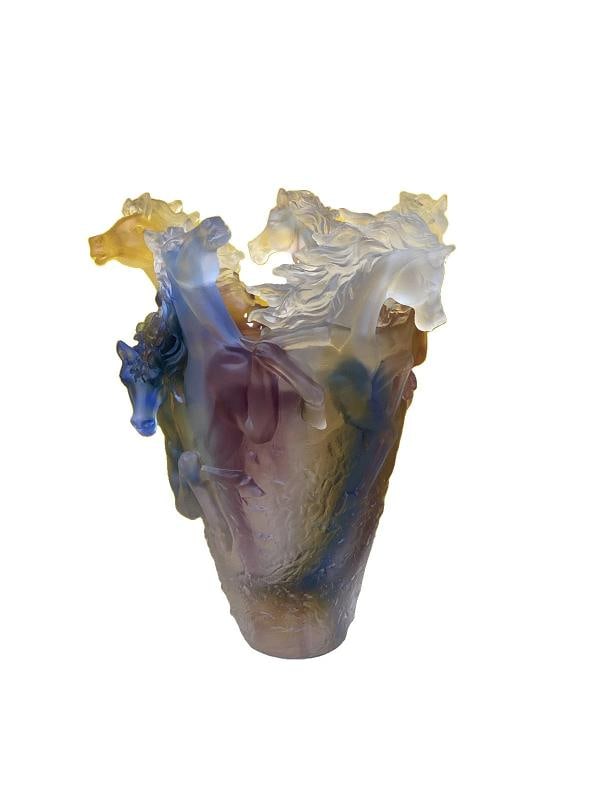 Multi Color Crystal Horse Vase H9Ã¢â‚¬Â Perfect Condition Not N - 2