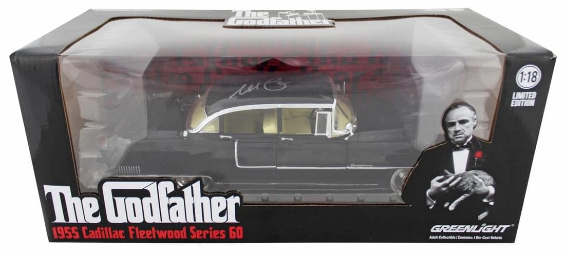 Al Pacino The Godfather Signed 1955 Cadillac LE 1:18 Scale Die Cast Car BAS - 8