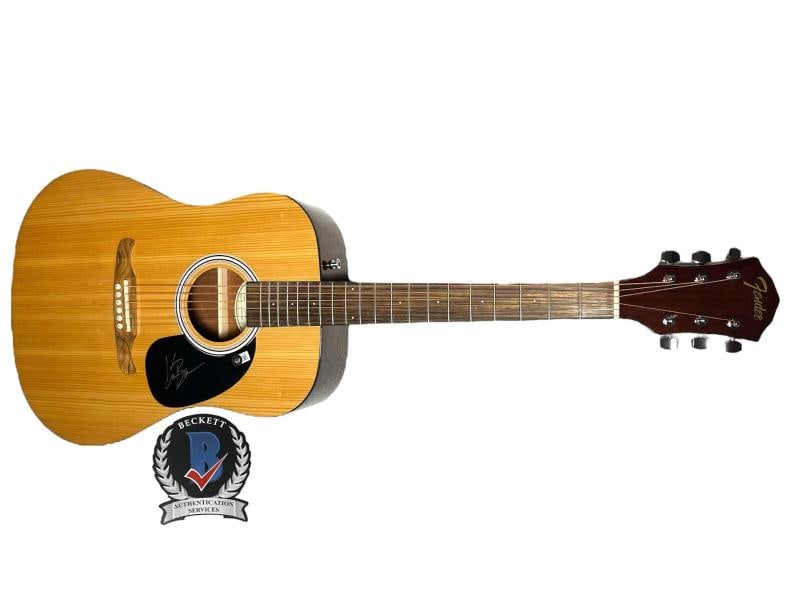 KANE BROWN SIGNED AUTOGRAPH FENDER ACOUSTIC FULL SIZE GUITAR BECKETT BAS - 2