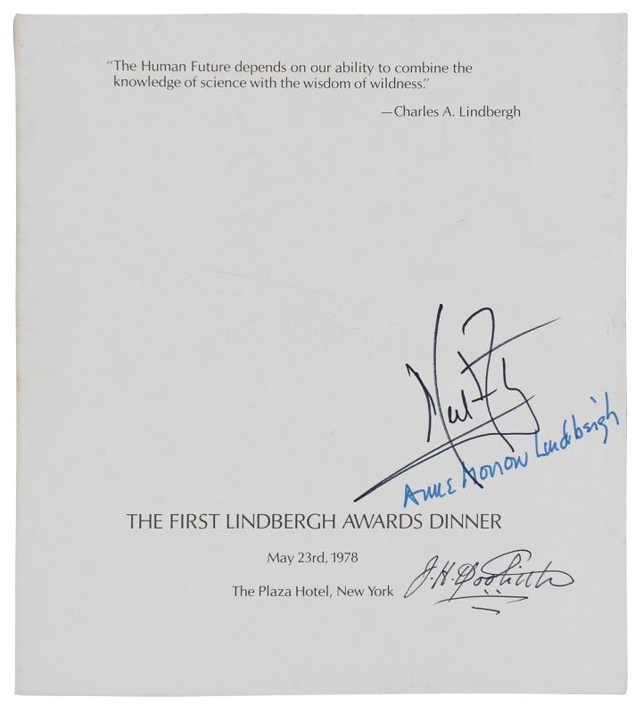 Neil Armstrong, James Doolittle & Anne Morrow Lindbergh Signed Program BAS LOA: Condition: New: A brand-new, unused, unopened, undamaged item (including handmade items).New: A brand-new, unused, unopened, undamaged item (including handmade items).,Autograph Authentication: