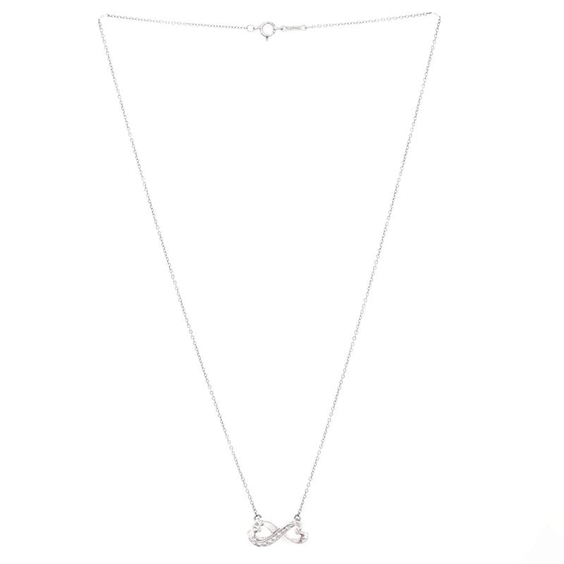 Tiffany & Co. Paloma Picasso Double Loving Heart Pendant Necklace 18K White Gold - 2