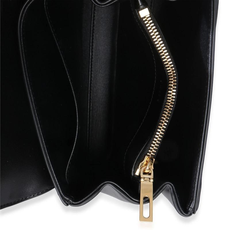 Celine Black Satinated Calfskin Mini 16 Top Handle Bag - 5