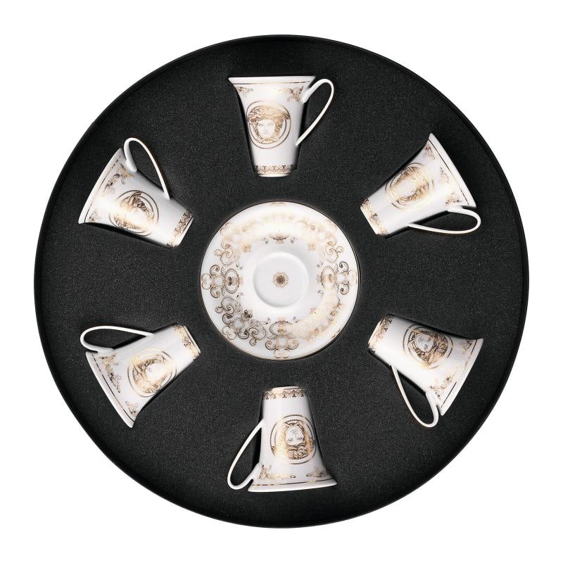 Versace Rosenthal Medusa Gala Set 6 Pcs Espresso Cup & Saucer-Official Seller: Condition: New: A brand-new, unused, unopened, undamaged item in its original packaging (where packaging is ... Read moreabout the conditionNew: A brand-new, unused, unopened, undamaged item in its