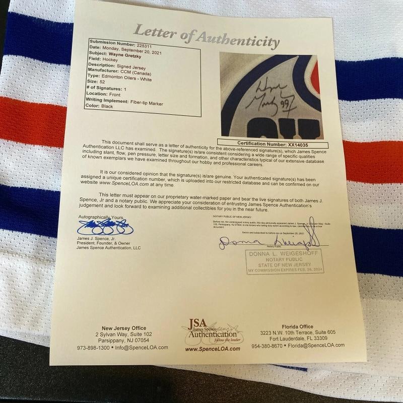 Wayne Gretzky Signed Authentic Edmonton Oilers Game Model Jersey JSA COA - 4