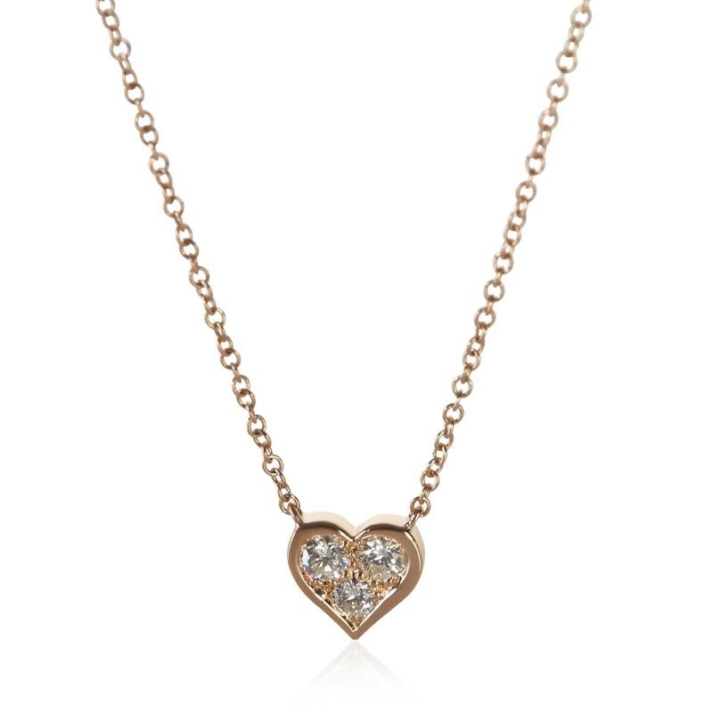 Tiffany & Co. Rose Gold Diamond Heart Pendant (1 of 3)