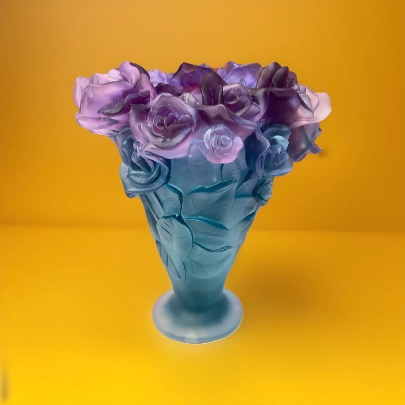 Xl Nancy Daum Style Blue Multi Rose Vase H9Ã¢â‚¬ÂW9Ã¢ - 3