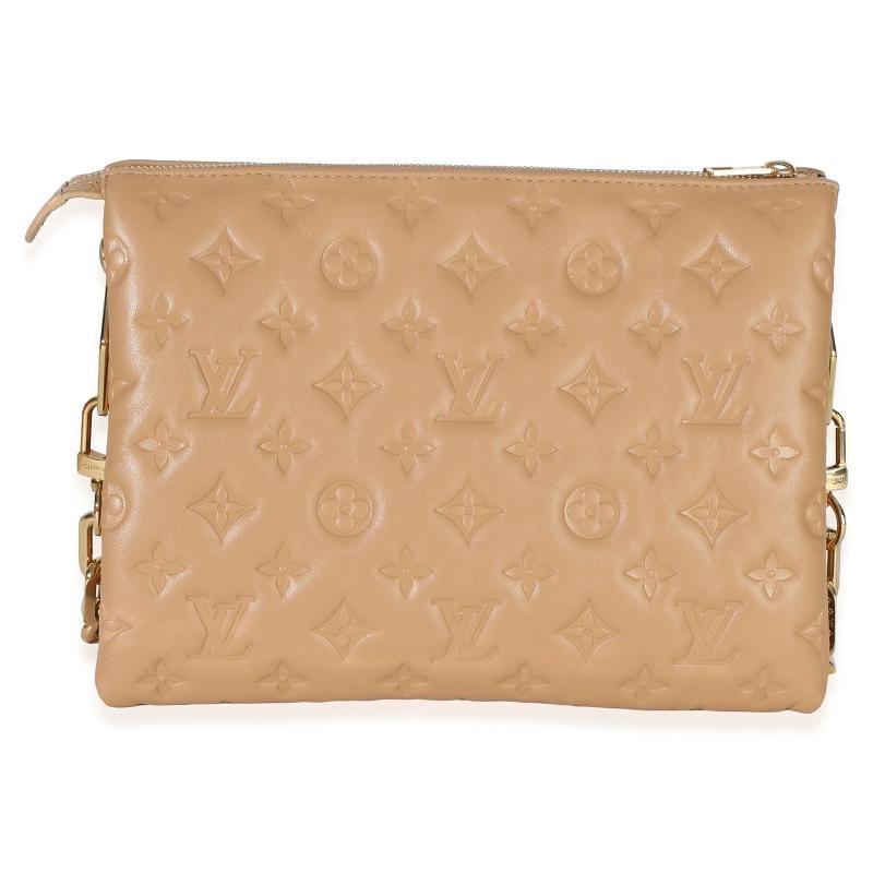 Louis Vuitton Camel Monogram Embossed Lambskin Coussin PM - 5