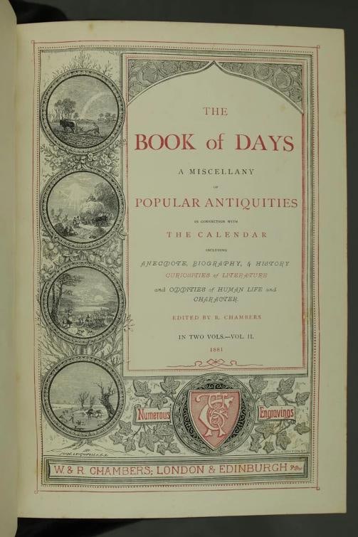R Chambers / Book of Days A Miscellany of Popular Antiquities 1881 - 17