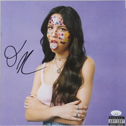 OLIVIA RODRIGO Signed Vinyl Record Display JSA COA SOUR UK FRUIT PUNCH VINYL - 2