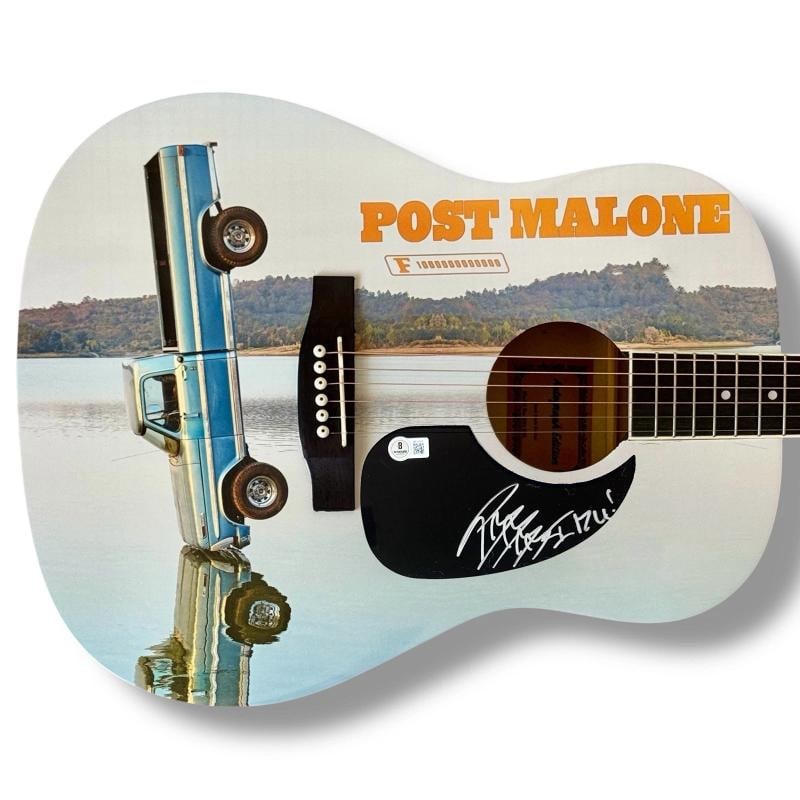 Post Malone Signed Guitar Graphics Beckett COA F-1 Trillion I Had Some Help: Industry: Music,Signed: Yes,Autograph Authentication: Beckett,Object Type: Guitar & Guitar Pick,Original/Reproduction: Original,Country of Origin: United States Signer: Post Malone Item Type: Full Siz