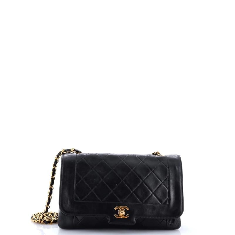 Chanel Vintage CC Chain Flap Bag Quilted Lambskin Small (1 of 8)
