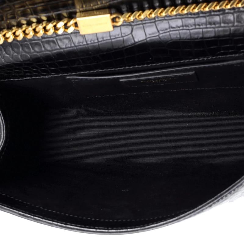 Saint Laurent Classic Monogram Tassel Crossbody Bag Crocodile Embossed Leather - 5
