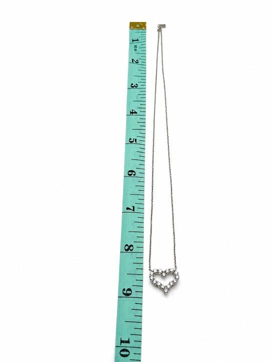 Tiffany & Co. Diamond Heart Pendant Necklace Platinum 16' - 6