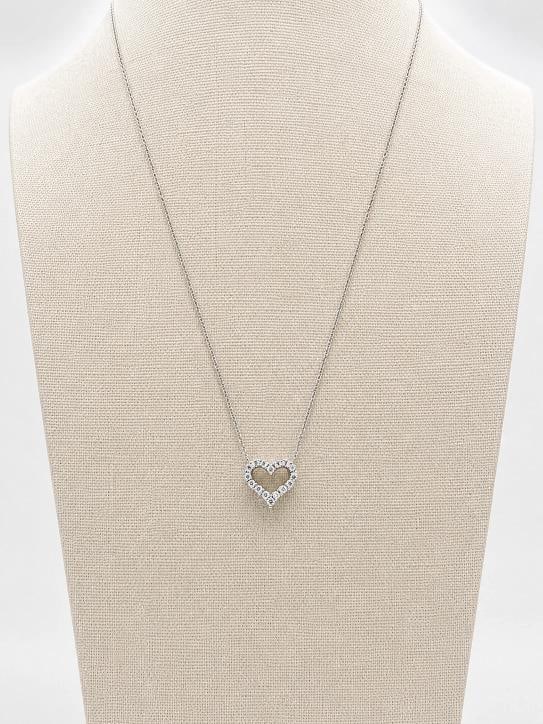 Tiffany & Co. Diamond Heart Pendant Necklace Platinum 16' - 7