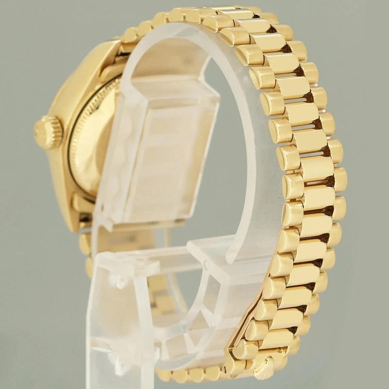 MINT Blue Diamond Ladies Rolex DateJust 69178 President 26mm 18k Yellow Gold - 3