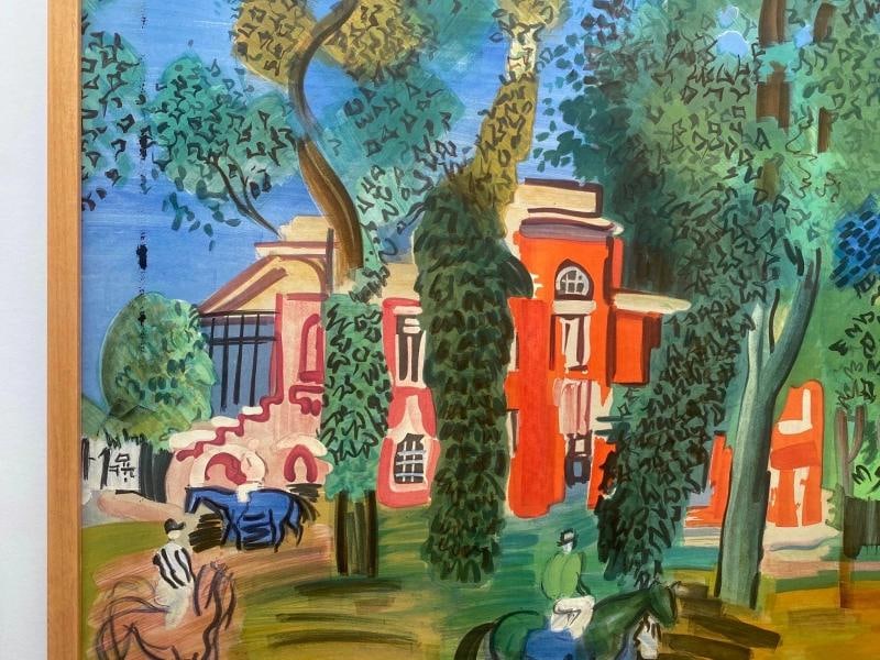 RAOUL DUFY RARE 1964 MOURLOT LITHOGRAPH PRINT FRAMED 1930~(40 3/4" W X 25 5/8" H X 1 1/4" D) - 6