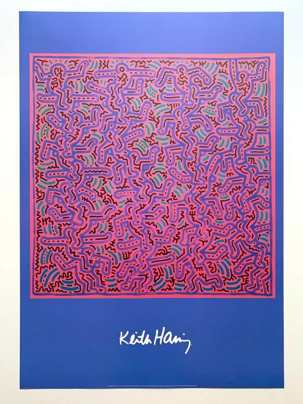 KEITH HARING ESTATE RARE 1999 LITHOGRAPH PRINT POP ART POSTER " UNTITLED " 1984: Condition: Used,Artist: Keith Haring,Unit of Sale: Single-Piece Work,Size: Large (up to 60in.),Signed: No,Color: Multi-Color,Date of Creation: 1990-1999,Original/Licensed Reprint: Limited Edition Prin