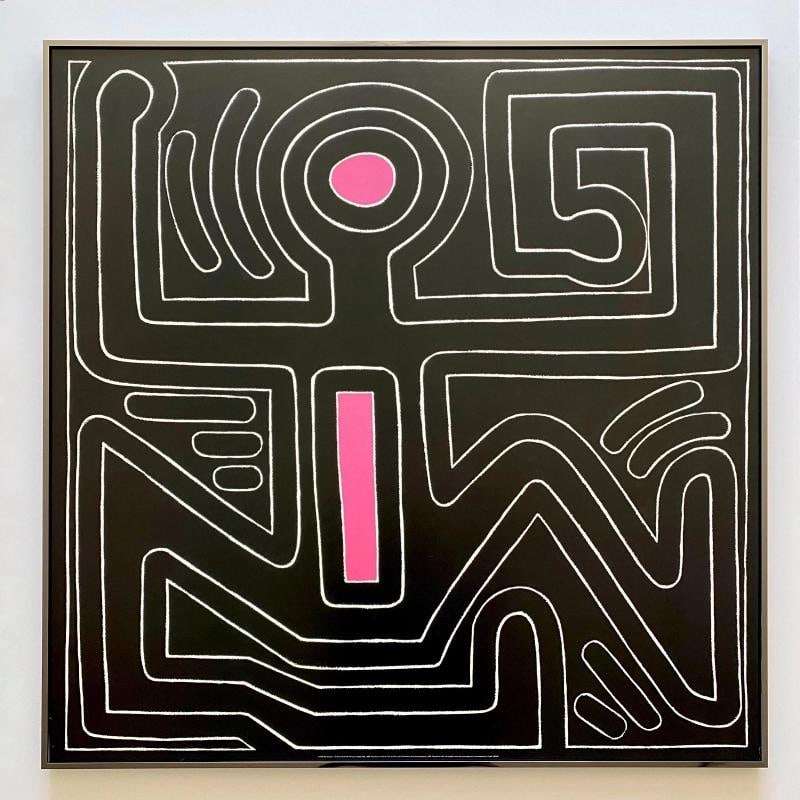 KEITH HARING ESTATE RARE 1999 LITHO PRINT FRAMED LARGE POP ART POSTER "#8" 1988: Condition: Used,Artist: Keith Haring,Unit of Sale: Single-Piece Work,Size: Large,Signed: No,Color: Black,Date of Creation: 1990-1999,Title: " UNTITLED #8 ",Material: Paper,Framing: Framed,Subject: Fam