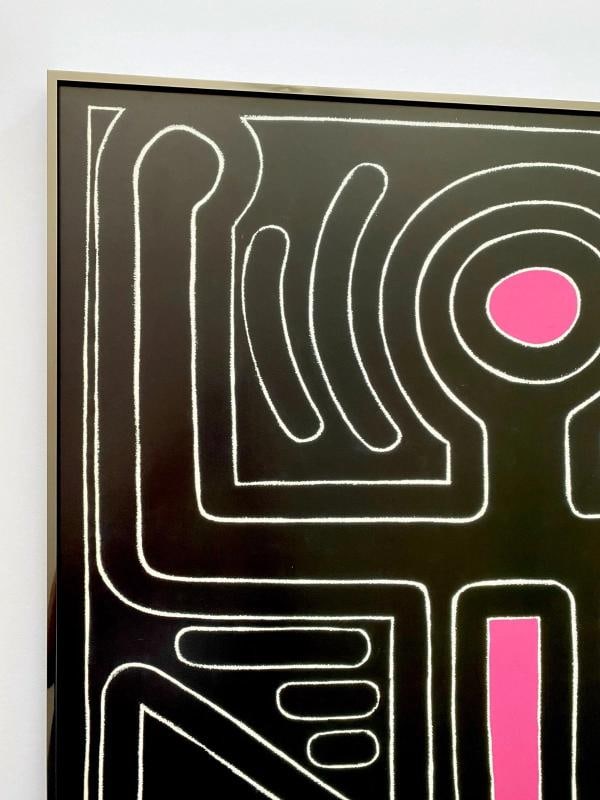 KEITH HARING ESTATE RARE 1999 LITHO PRINT FRAMED LARGE POP ART POSTER "#8" 1988 - 4
