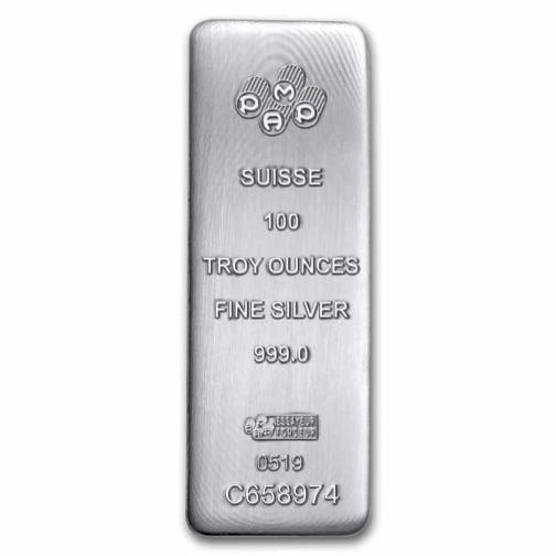 100 oz Silver Bar - PAMP Suisse (Serialized): Brand: Pamp Suisse,MPN: 196345,Year: N/A,Fineness: 0.999,Denomination: 100 oz,Circulated/Uncirculated: None,Certification: Uncertified,Country of Origin: Switzerland
