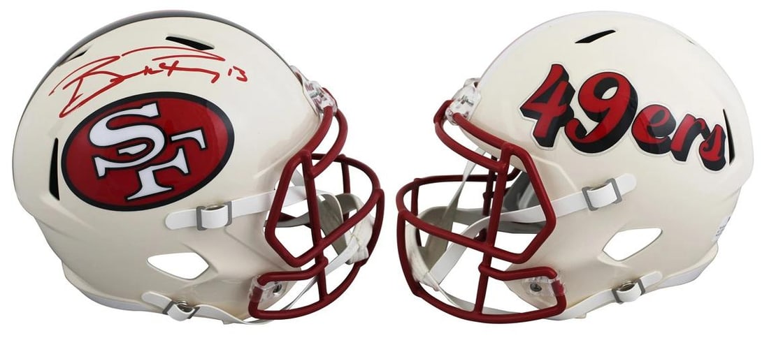 49ers Brock Purdy Signed Retro Full Size Speed Rep Helmet (Beckett) (1 of 5)