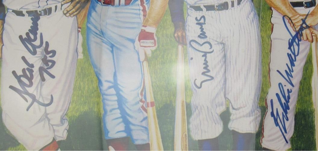 500 Home Run Club Signed Poster w/9 Signatures Including Mickey Mantle (JSA LOA) - 4