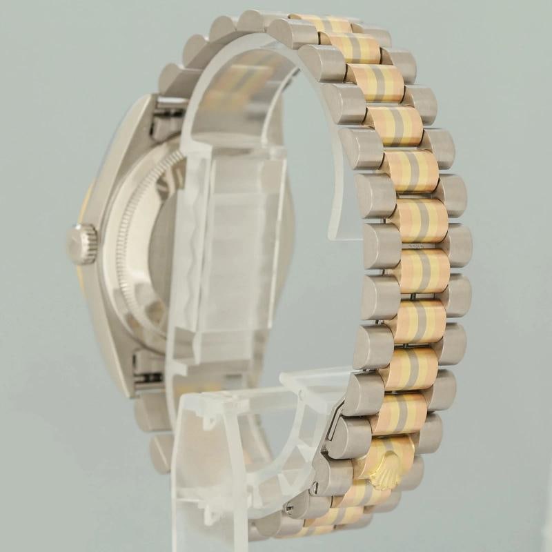MINT Rolex President Day Date 18239 Champagne Diamond Quick Set Tridor Watch Box - 4