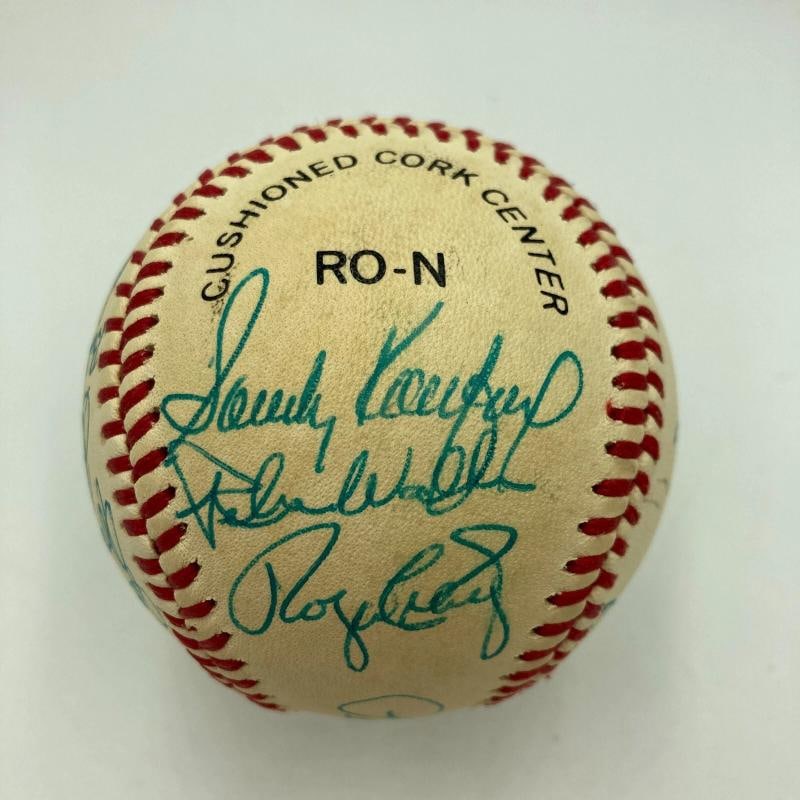 1955 Brooklyn Dodgers World Series Champs Team Signed Baseball Sandy Koufax JSA (1 of 9)