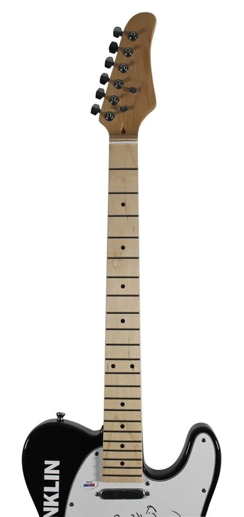 Aretha Franklin Signed Glarry Black Electric Guitar (PSA) - 4