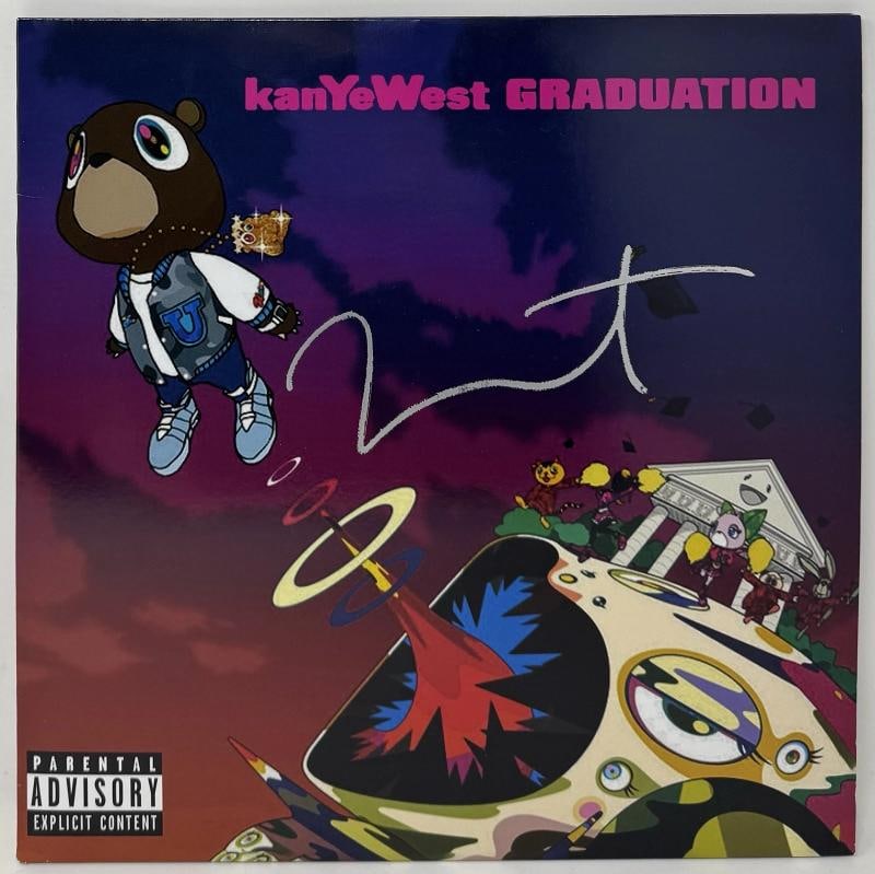 Kanye West Signed Graduation Vinyl Record Album LP Ye Yeezy (JSA) - 3